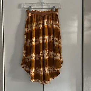 Tie Dye Mustard Colored Skirt